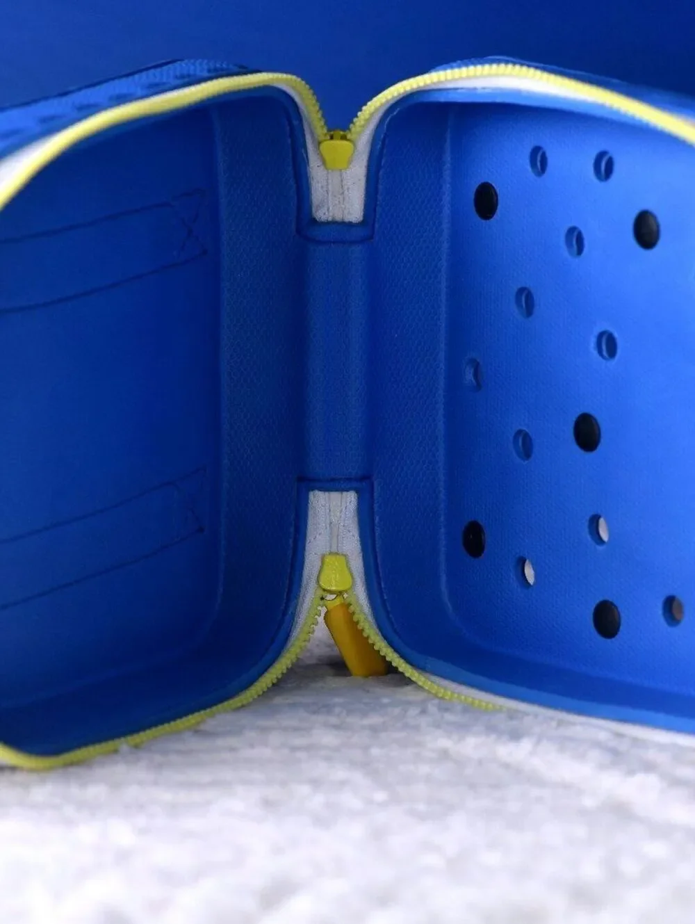 Crocs Mini Backpack Blue/Yellow Zipper - Like New